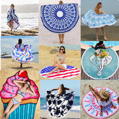 round beach towel wholesale