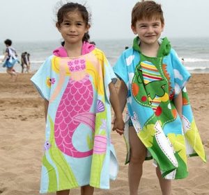 child hooded beach towel