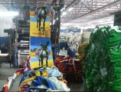 Microfiber towel drying process in factory