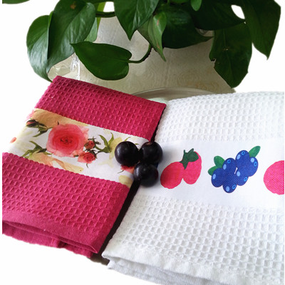 Waffle weave kitchen towel