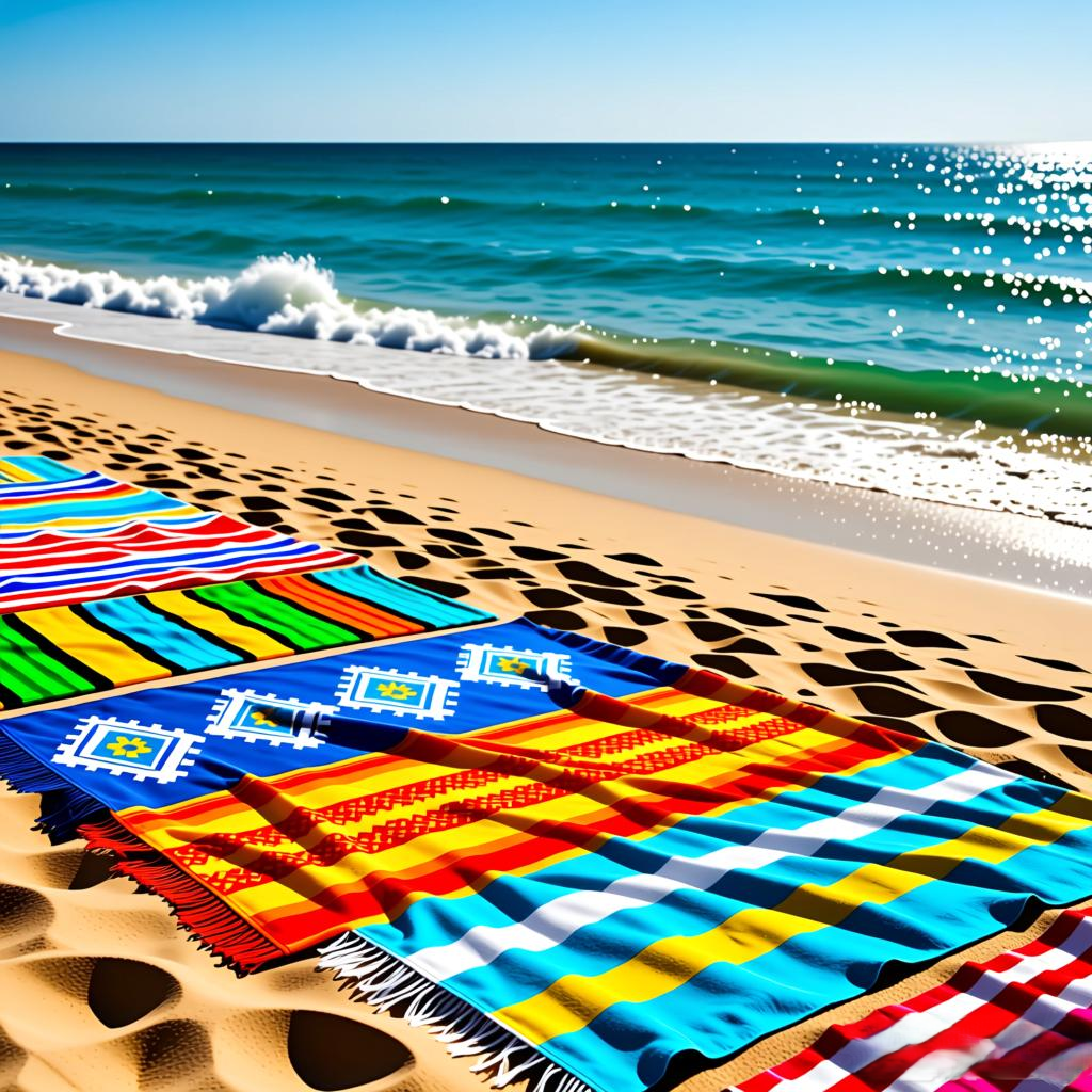 Close de tecido de toalha de praia à prova de areia