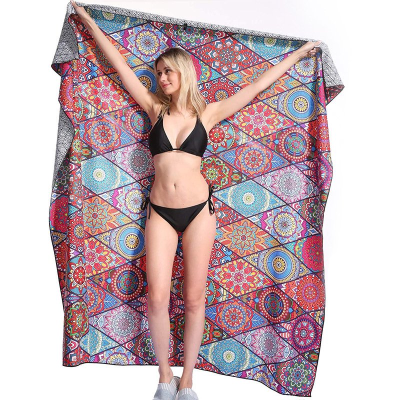 Sustainable corporate gift beach towel in vibrant colors