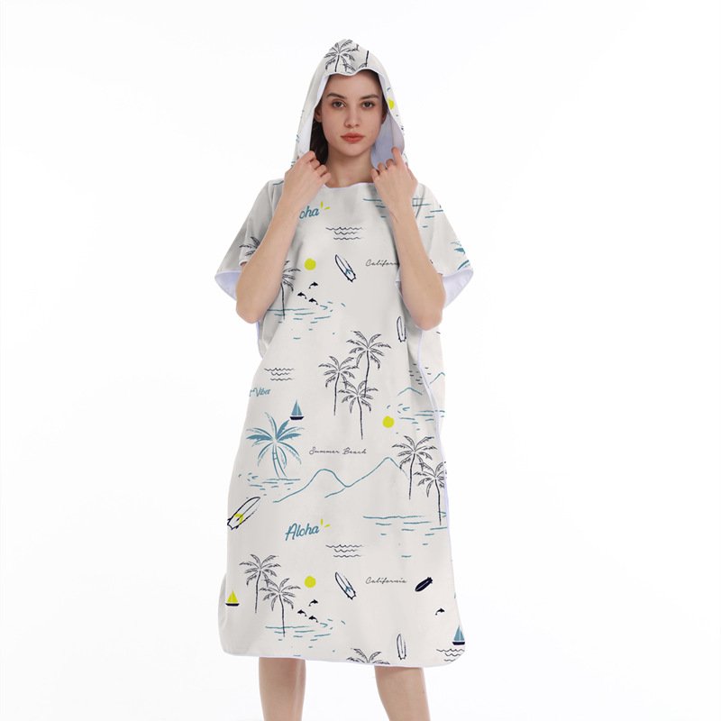 Wholesale surf poncho in cotton terry fabric