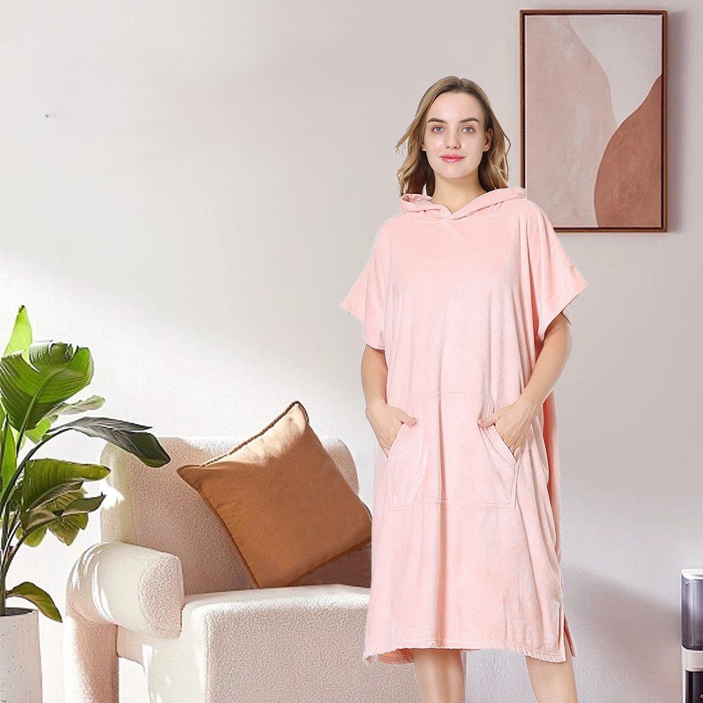 Printed surf poncho towel with custom branding