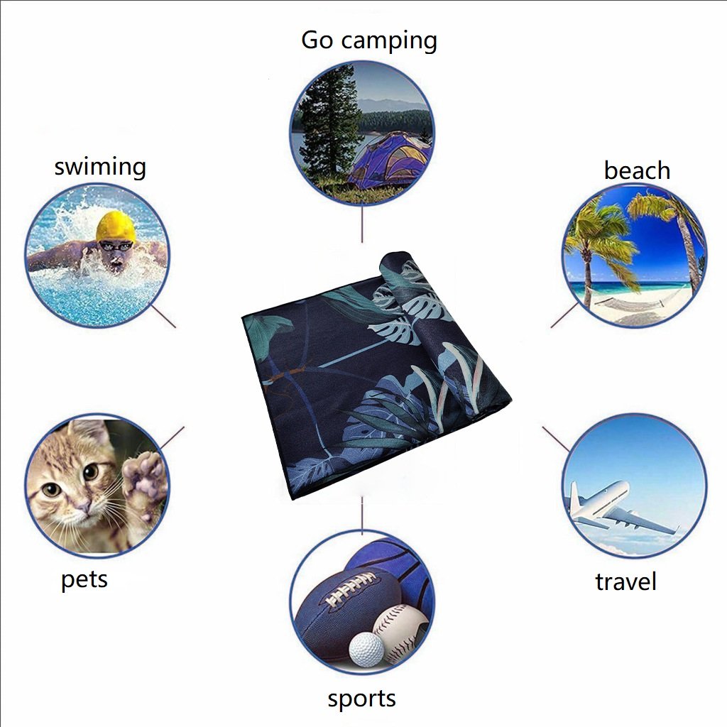 Custom recycled beach towel with brand logo and eco-friendly design