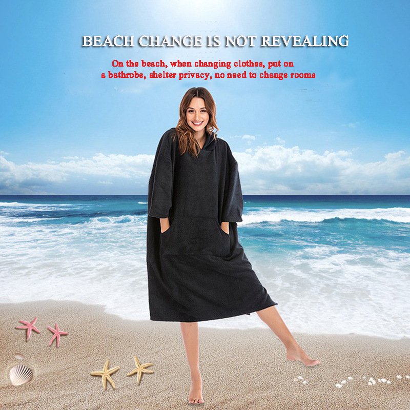 Kids surf poncho bright print design 2026