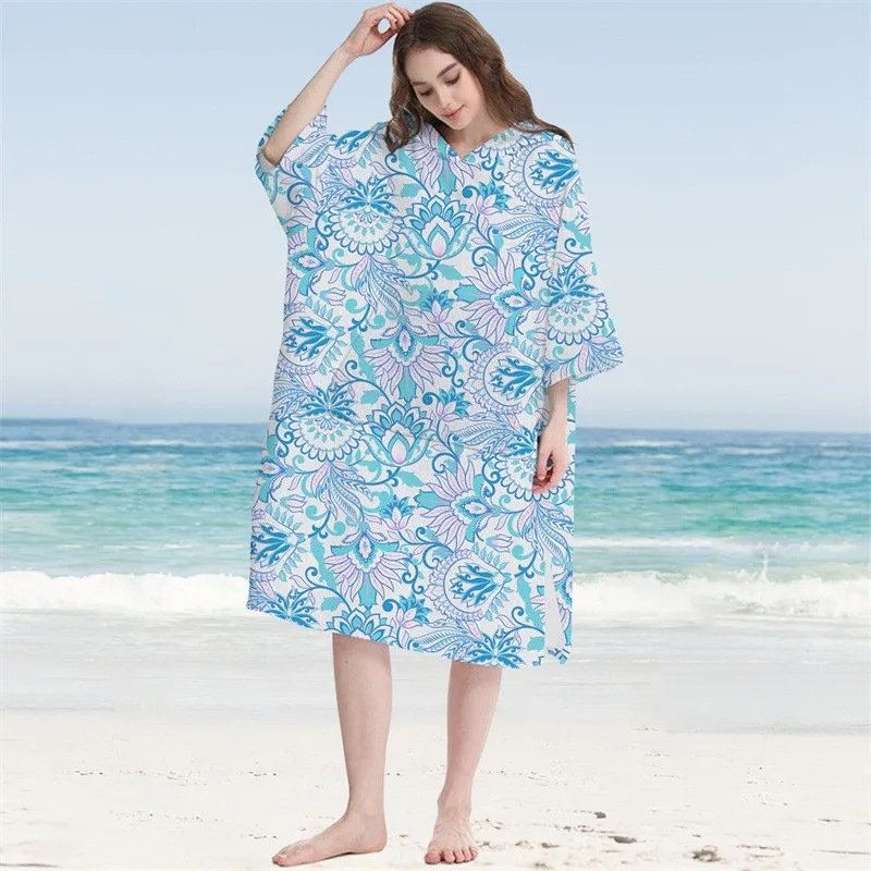 Multi-use surf poncho, designed for beach use