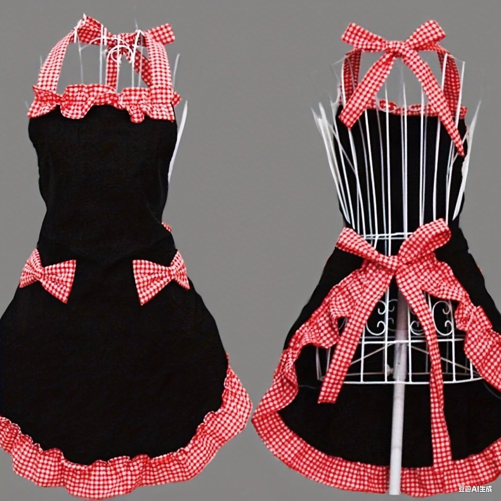 Mother's Day baking apron with custom name and floral design